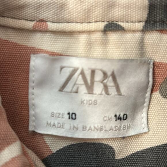 Zara Kid’s Camouflage Jacket 10 Utility Fall Faded Look Dopamine Classic Casual - Picture 12 of 12